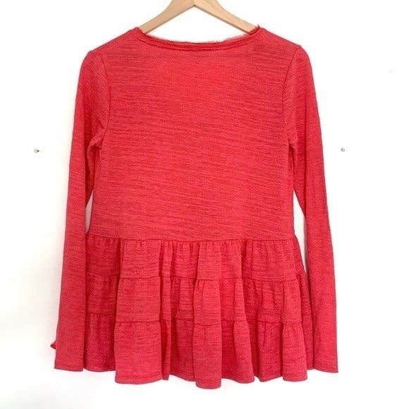 Anthro Deletta Thea Tiered Ruffle Long Sleeve Top - Picture 6 of 7